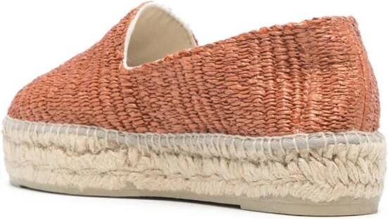 Manebi Yucatán raffia espadrilles Oranje