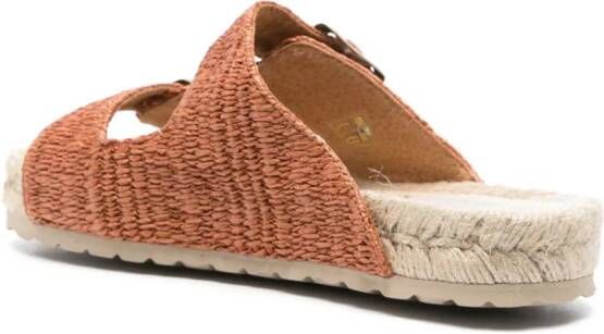 Manebi Yucatán raffia espadrilles Oranje