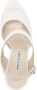 Manolo Blahnik 100 mm canvas sandalen Wit - Thumbnail 4