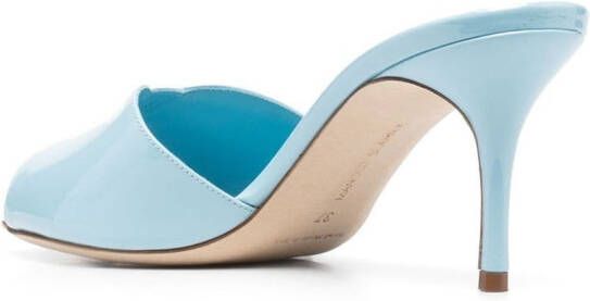 Manolo Blahnik Leren muiltjes Blauw