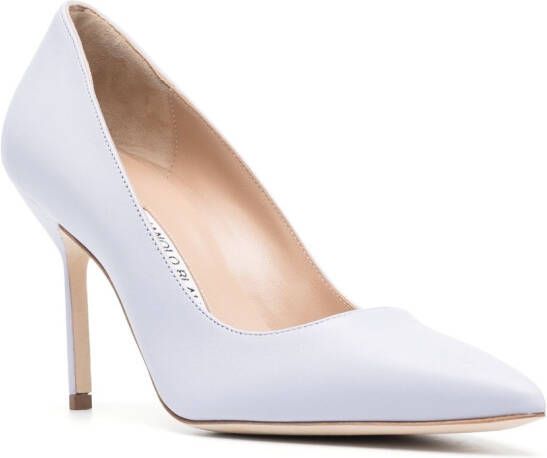 Manolo Blahnik Pumps met metallic-effect Paars