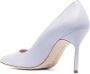 Manolo Blahnik Pumps met metallic-effect Paars - Thumbnail 3