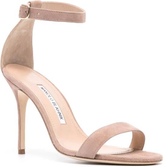 Manolo Blahnik Chaos sandalen met open neus Beige