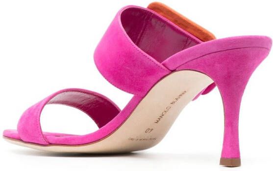 Manolo Blahnik Gable muiltjes met gesp Roze