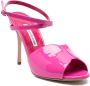 Manolo Blahnik Glanzende sandalen Roze - Thumbnail 2