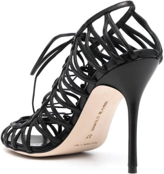 Manolo Blahnik Hamzana sandalen met bandjes Zwart