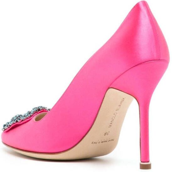 Manolo Blahnik Hangisi pumps Roze