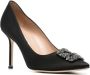 Manolo Blahnik Hangisi satijnen pumps Zwart - Thumbnail 2