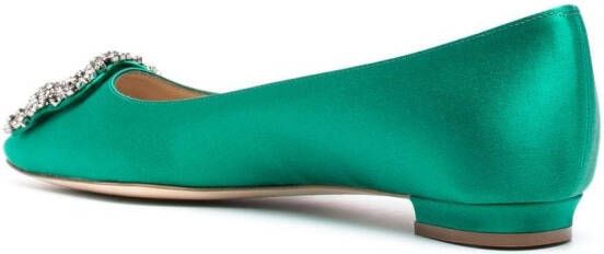 Manolo Blahnik Hangisi ballerina's Groen