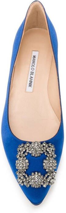 Manolo Blahnik Hangisi ballerina's met hak Blauw