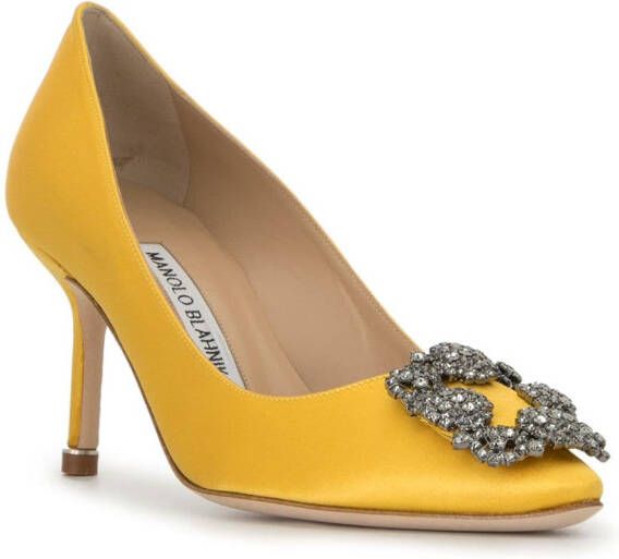 Manolo Blahnik Hangisi pumps Geel