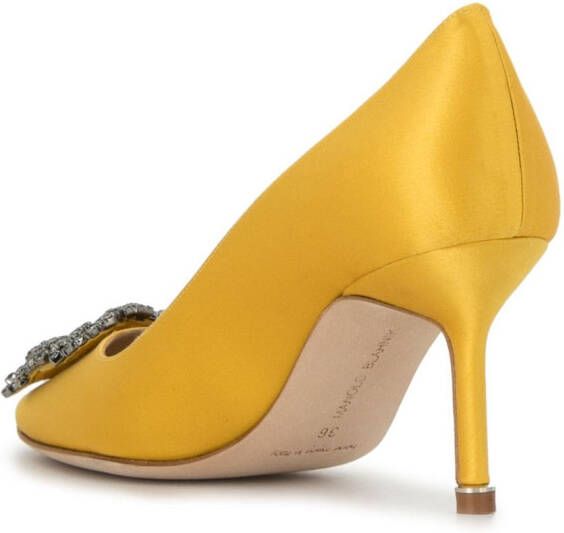 Manolo Blahnik Hangisi pumps Geel