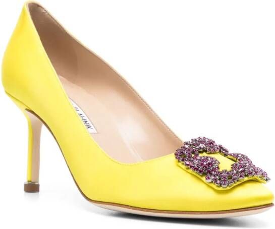 Manolo Blahnik Hangisi pumps Geel