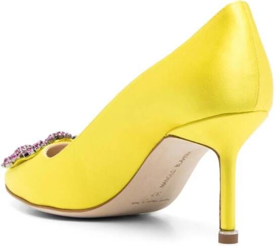 Manolo Blahnik Hangisi pumps Geel