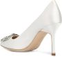 Manolo Blahnik Hangisi pumps met gesp Wit - Thumbnail 3