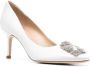 Manolo Blahnik Hangisi pumps met kristallen gesp Beige - Thumbnail 2