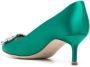 Manolo Blahnik Hangisi pumps met kristallen gesp Groen - Thumbnail 3