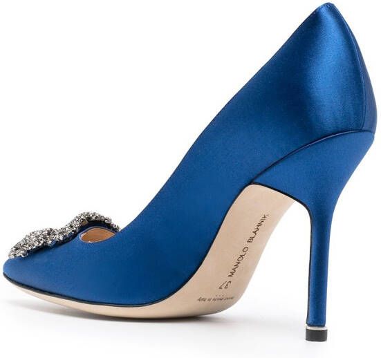 Manolo Blahnik Hangisi pumps verfraaid met kristallen Blauw