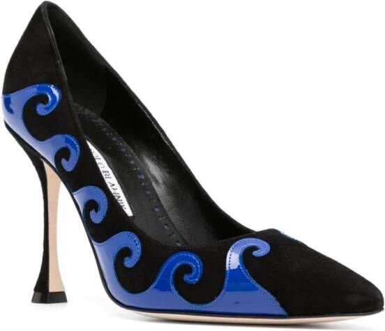 Manolo Blahnik Kasai pumps met gedraaid detail Zwart