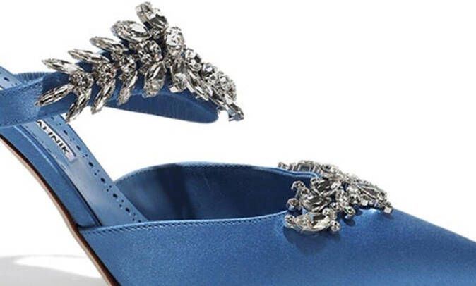 Manolo Blahnik Lurum pumps verfraaid met kristallen Blauw