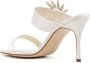 Manolo Blahnik Maysale suède muiltjes Wit - Thumbnail 3