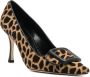 Manolo Blahnik Maysalepumps met luipaardprint Zwart - Thumbnail 2