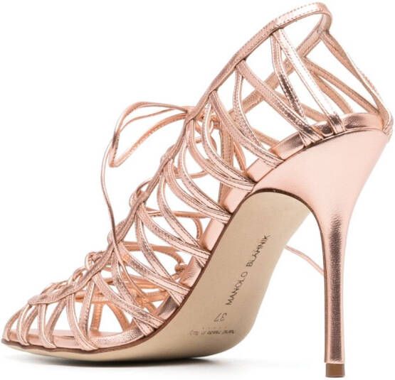 Manolo Blahnik Metallic sandalen