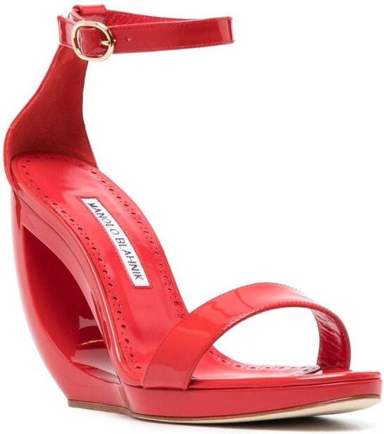 Manolo Blahnik Rocar sandalen Rood