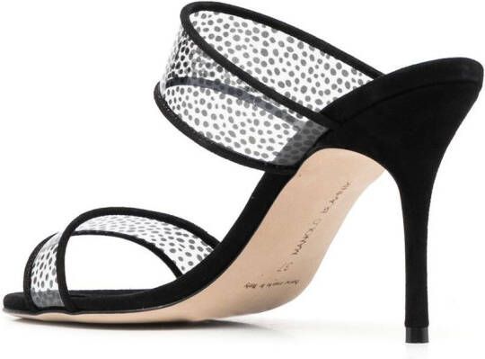 Manolo Blahnik Sandalen met stippen Zwart