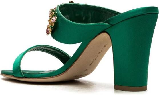 Manolo Blahnik Sayini sandalen Groen