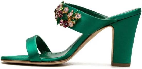 Manolo Blahnik Sayini sandalen Groen