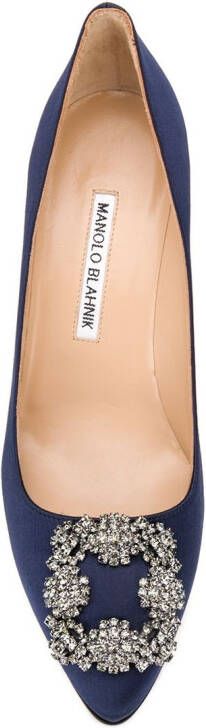 Manolo Blahnik Scorpion Hangisi pumps Blauw