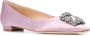 Manolo Blahnik Verfraaide ballerina's Roze - Thumbnail 1