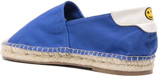 Manuel Ritz Espadrilles met geborduurd logo Blauw