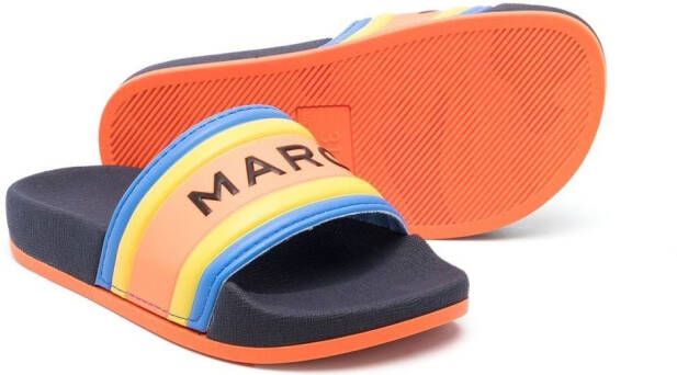 Marc Jacobs Kids Slippers met kleurstrepen Oranje