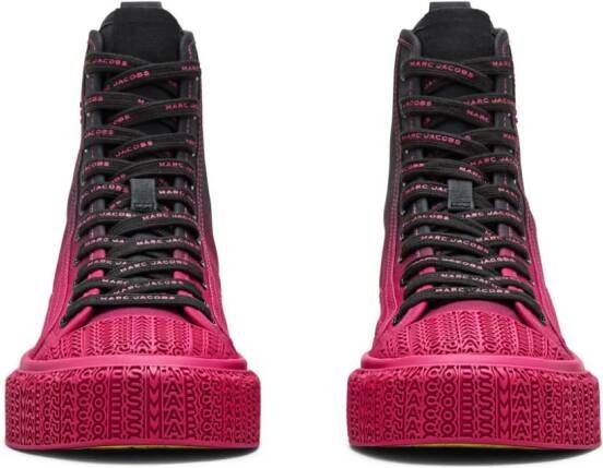 Marc Jacobs Sneakers met logo-reliëf Roze