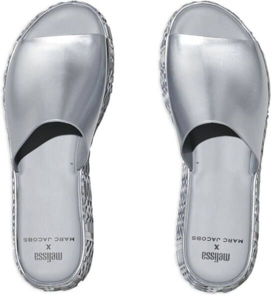 Marc Jacobs x Melissa Becky slippers Zilver