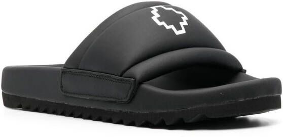 Marcelo Burlon County of Milan Slippers met logoprint Zwart