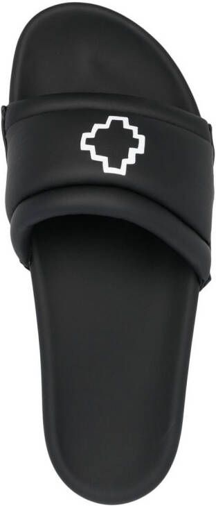 Marcelo Burlon County of Milan Slippers met logoprint Zwart