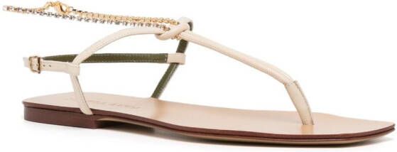 MARIA LUCA Leren sandalen Beige