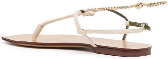 MARIA LUCA Leren sandalen Beige