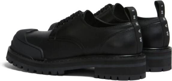 Marni Dada Army leren derby schoenen Zwart