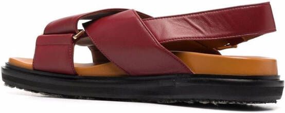 Marni Fussbett sandalen Rood