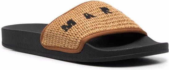 Marni Geweven slippers Beige