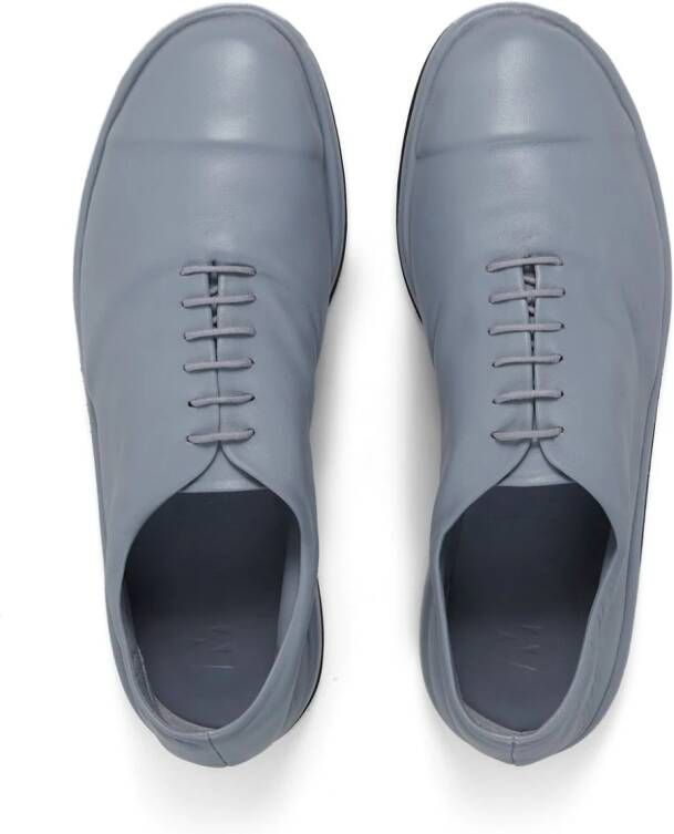 Marni Leren Derby schoenen Blauw