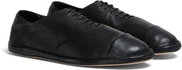 Marni Leren Oxford schoenen Zwart