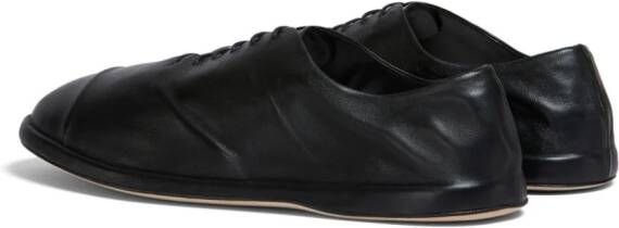 Marni Leren Oxford schoenen Zwart