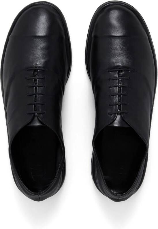 Marni Leren Oxford schoenen Zwart