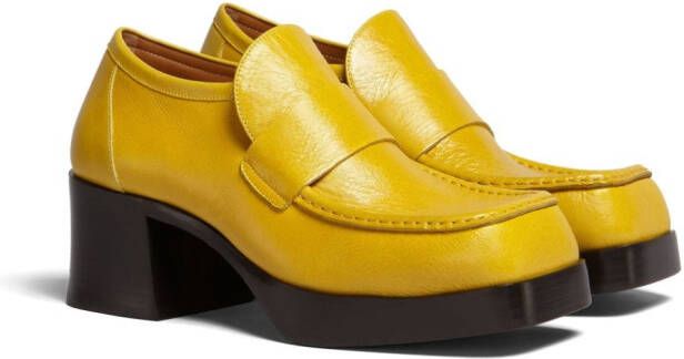 Marni Loafers met vierkante neus Geel