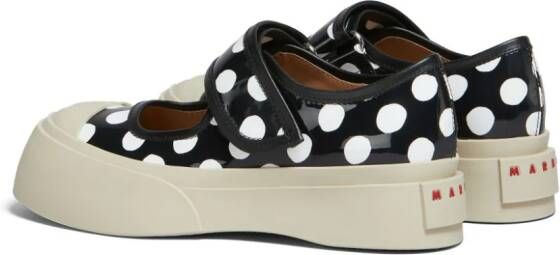 Marni Pablo leren sneakers met stippen Zwart